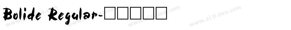 Bolide Regular字体转换